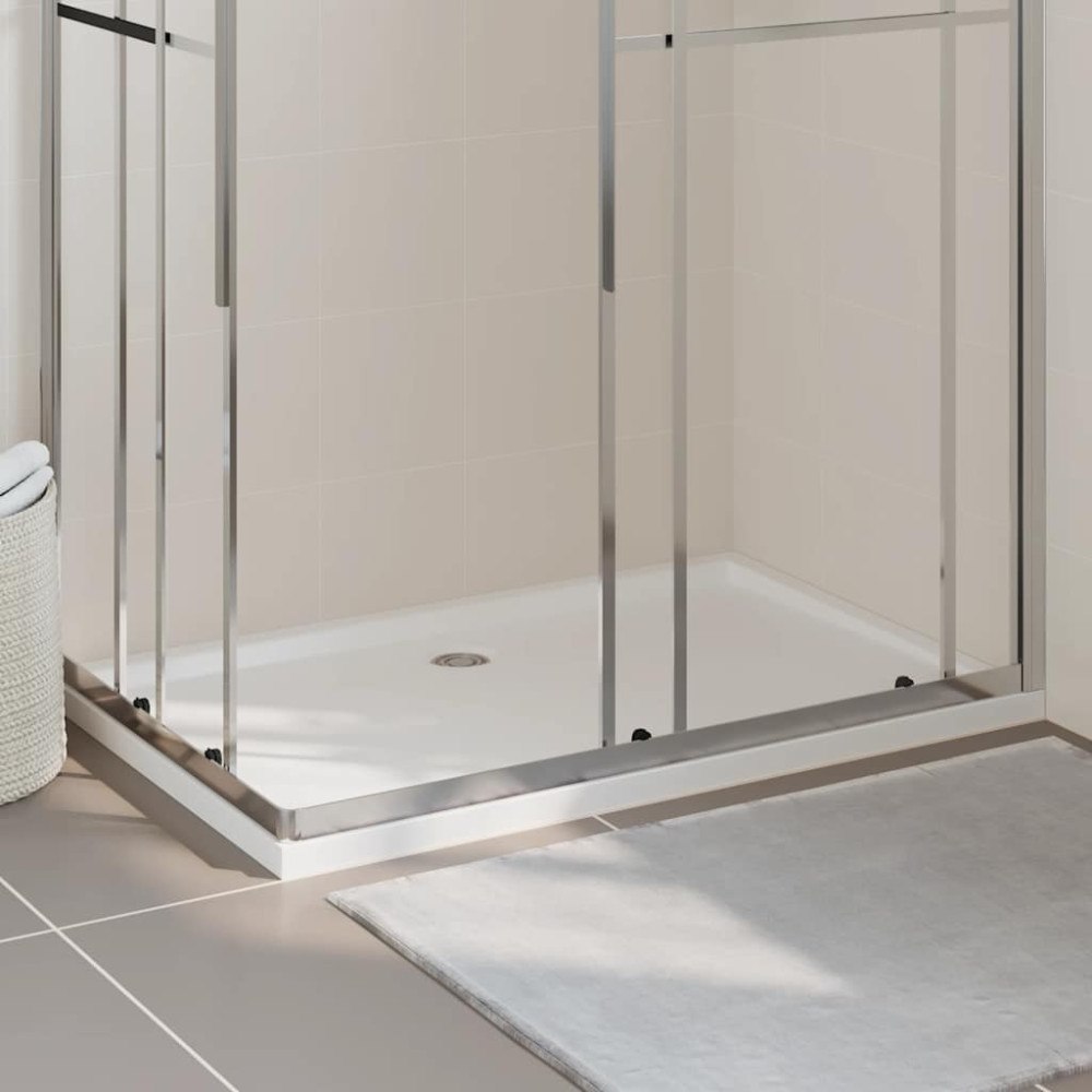 vidaXL Duschkar rektangulärt ABS vit 80x120 cm
