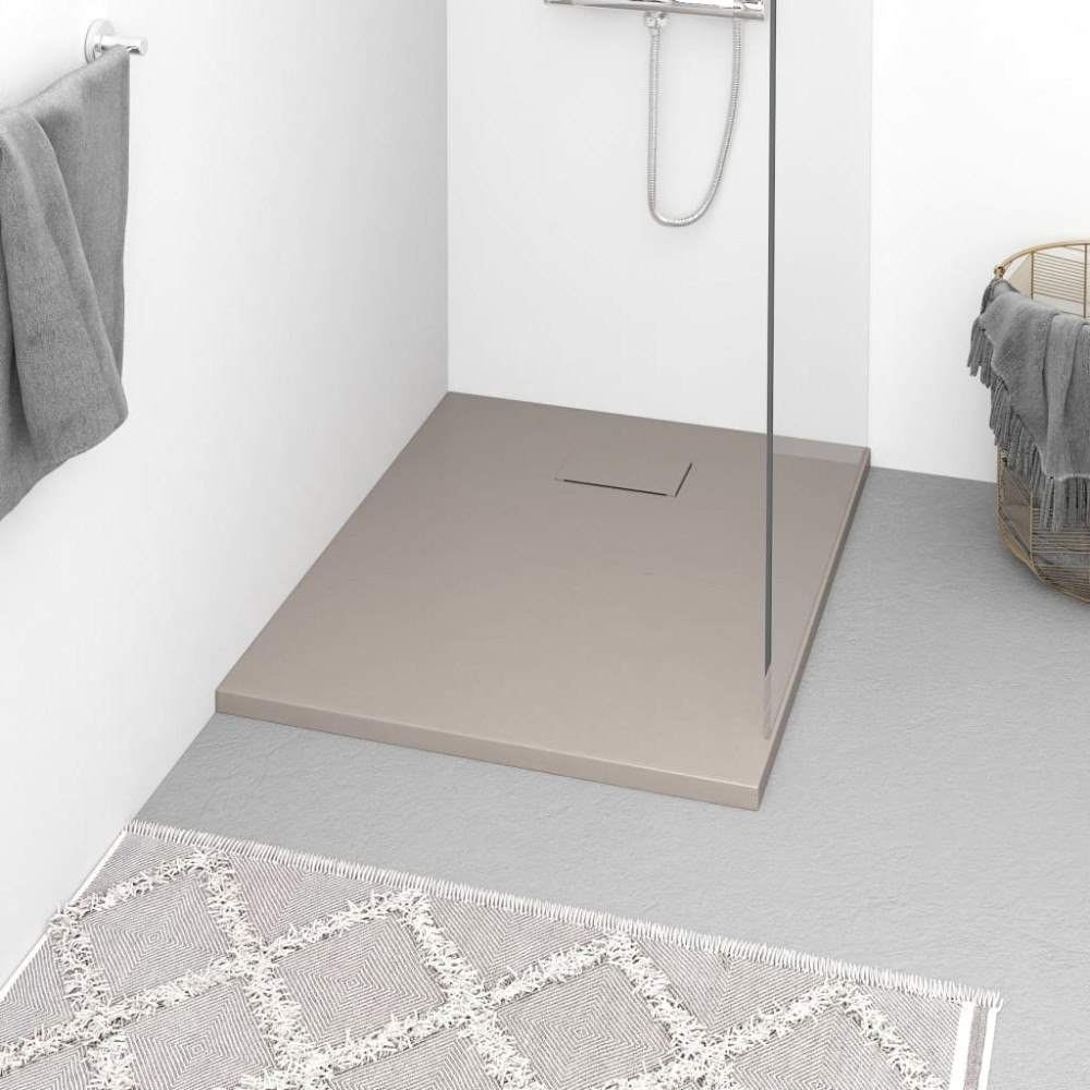 vidaXL Duschkar SMC brun 90x70 cm
