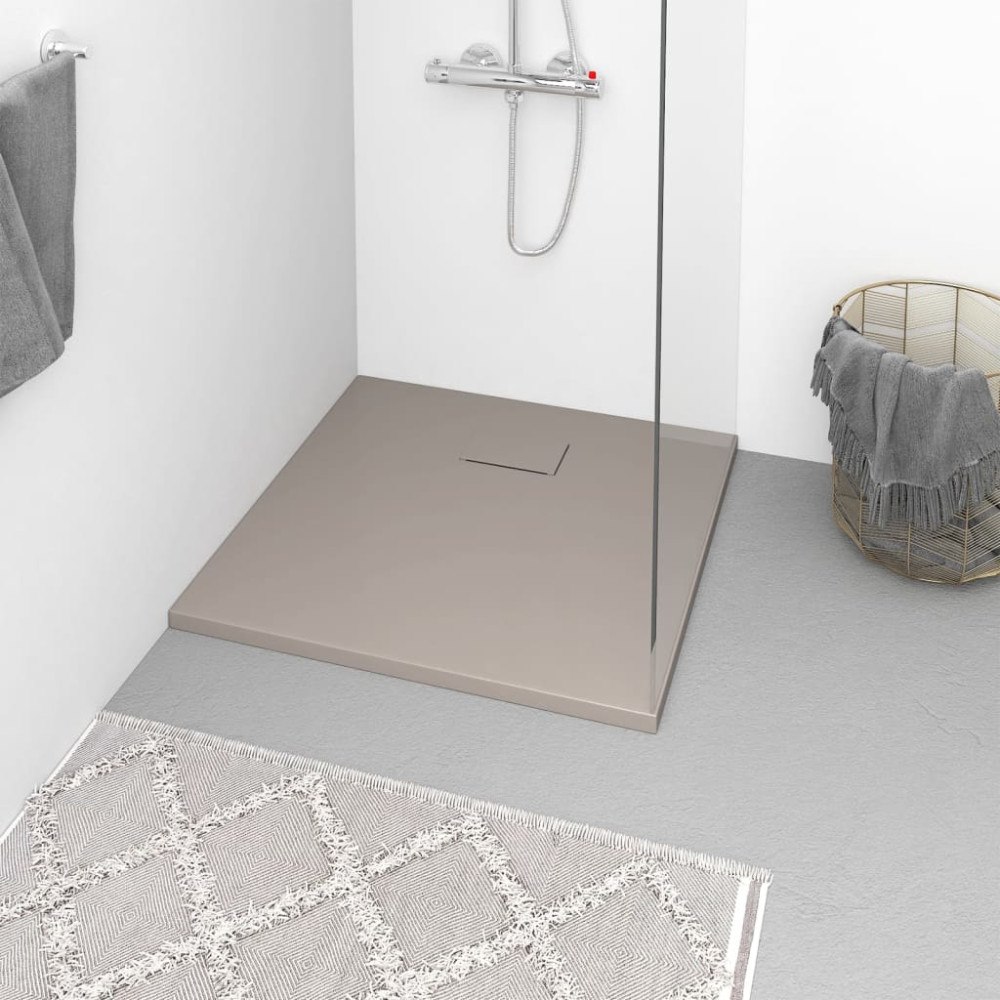vidaXL Duschkar SMC brun 90x90 cm