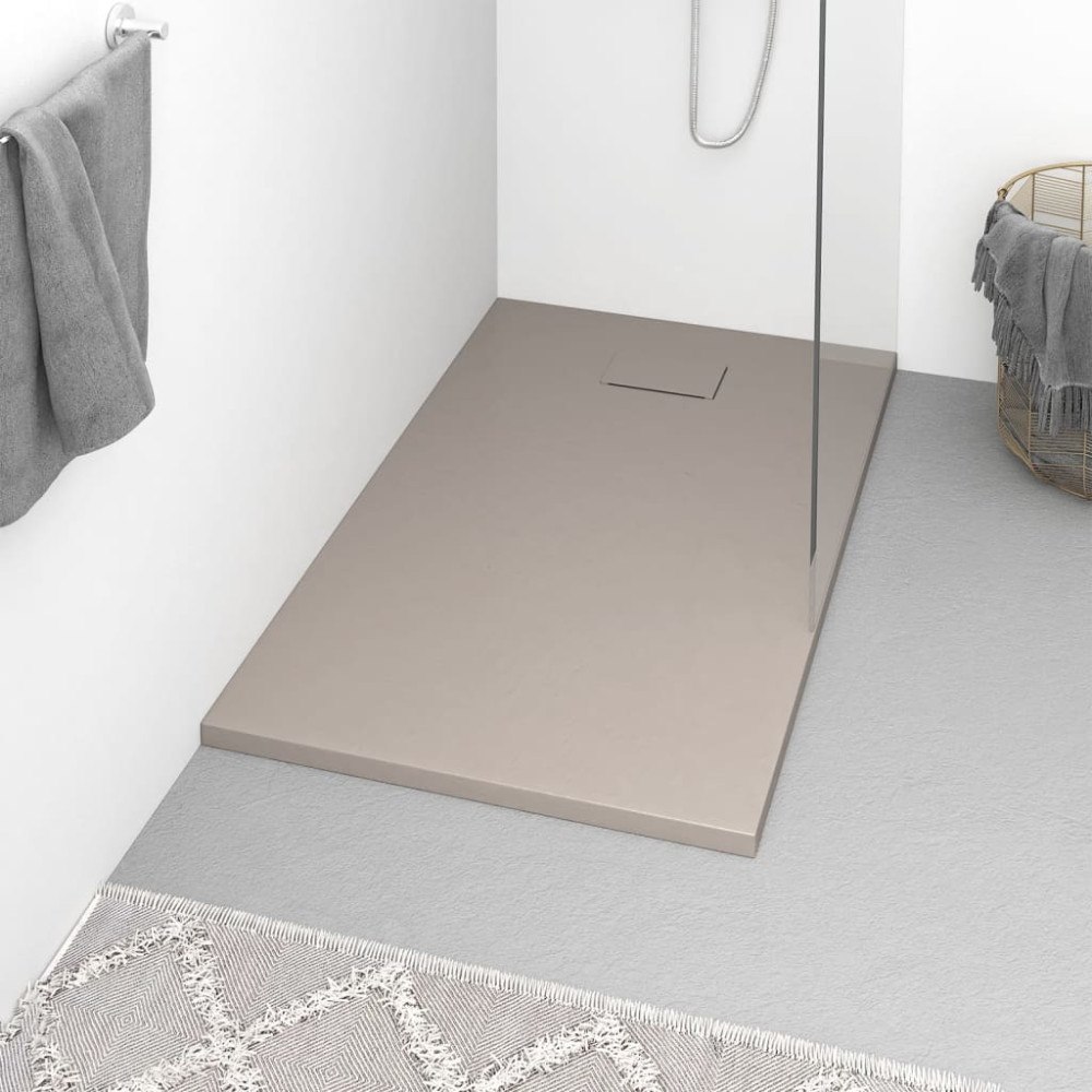 vidaXL Duschkar SMC brun 120x70 cm