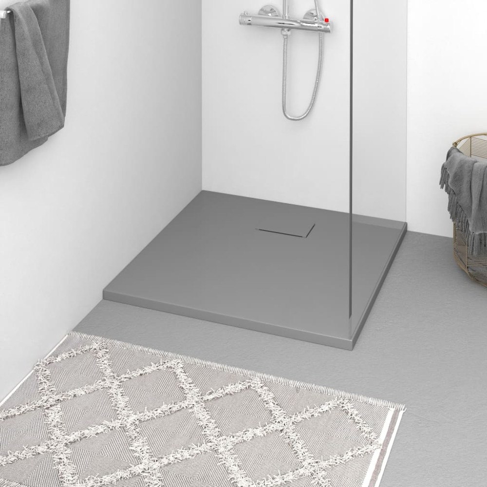 vidaXL Duschkar SMC grå 80x80 cm