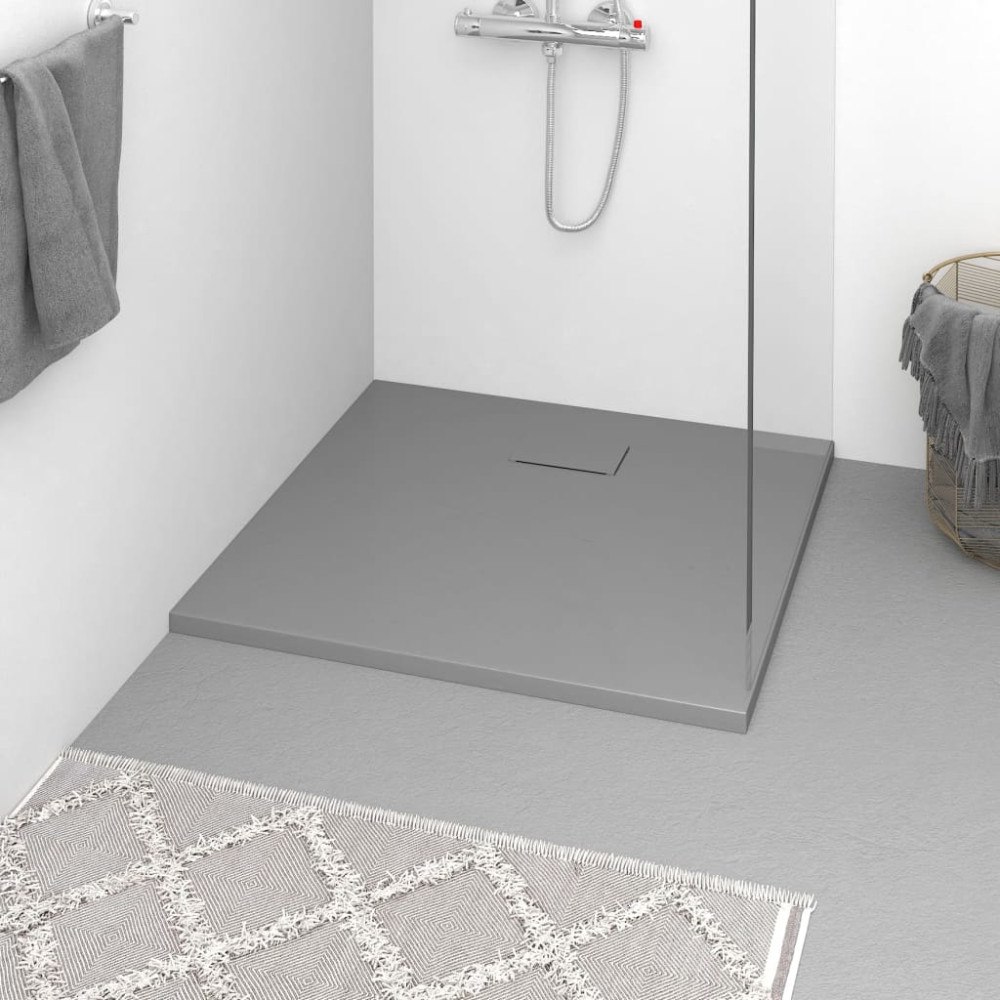 vidaXL Duschkar SMC grå 90x80 cm
