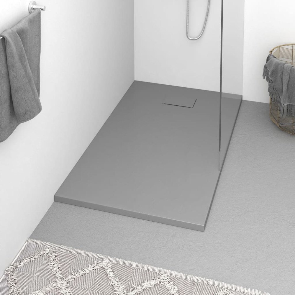 vidaXL Duschkar SMC grå 120x70 cm