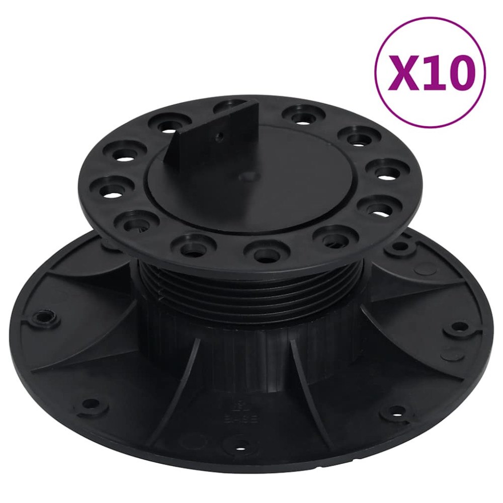 vidaXL Justerbara fötter för altangolv 10 st 60-88 mm