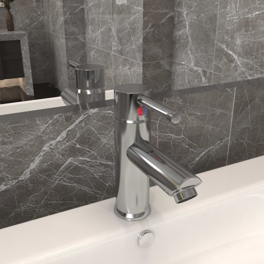 vidaXL Badrumsblandare silver 130x176 mm