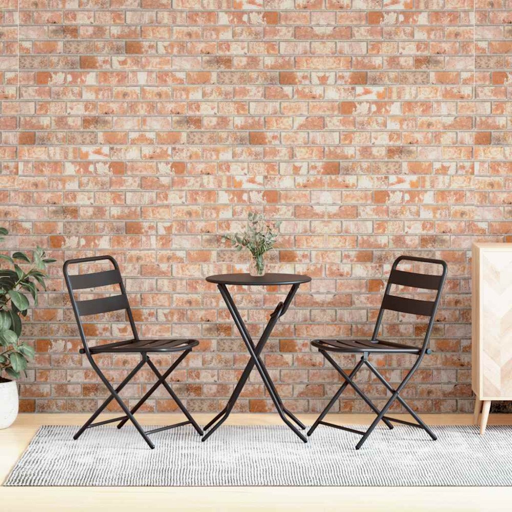 vidaXL Väggpaneler 3D röd tegeldesign 10 st EPS