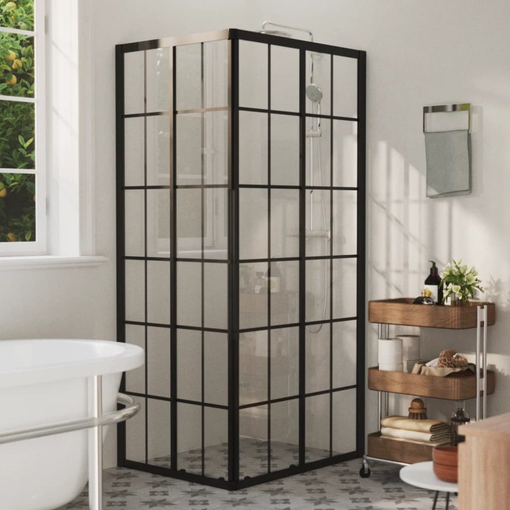 vidaXL Duschvägg ESG 90x70x180 cm