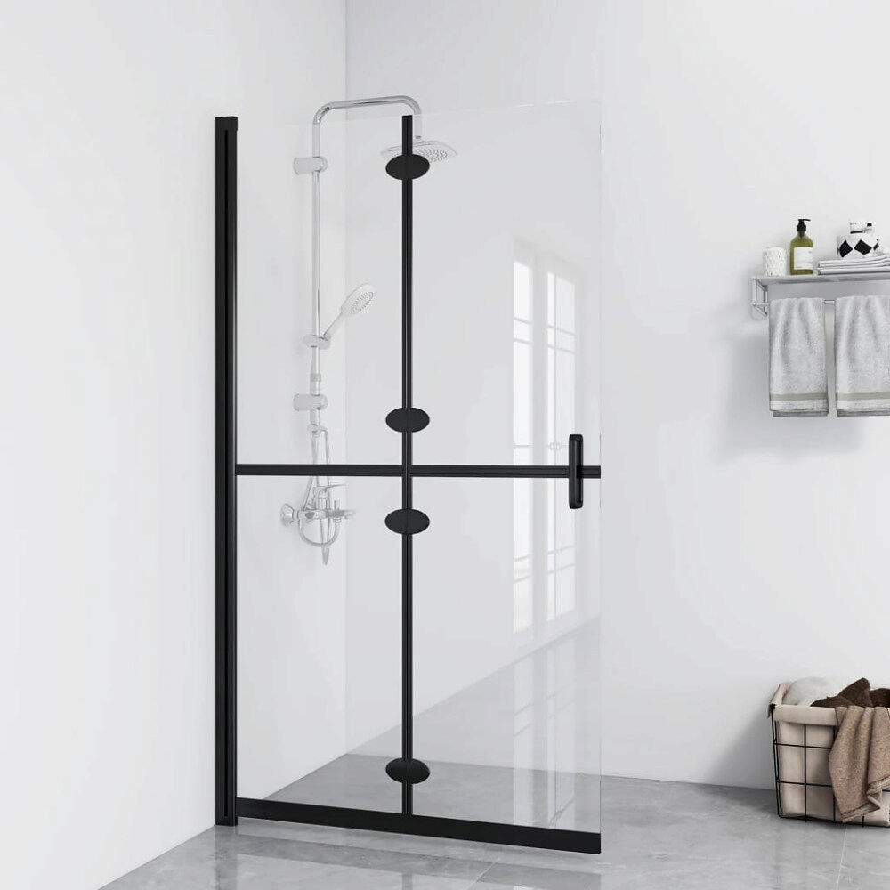 vidaXL Hopfällbar duschvägg med klart ESG-glas 120x190 cm