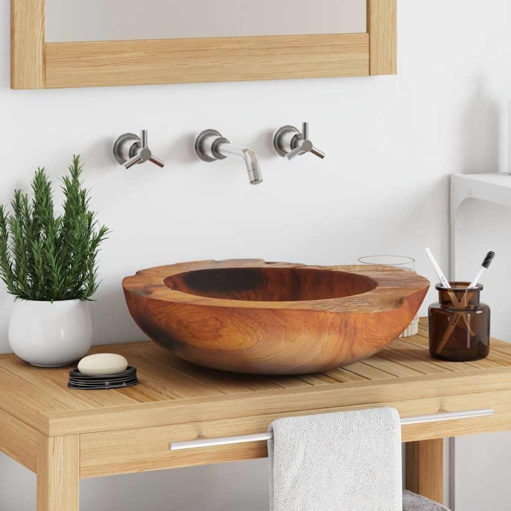 vidaXL Handfat i massiv teak 45 cm