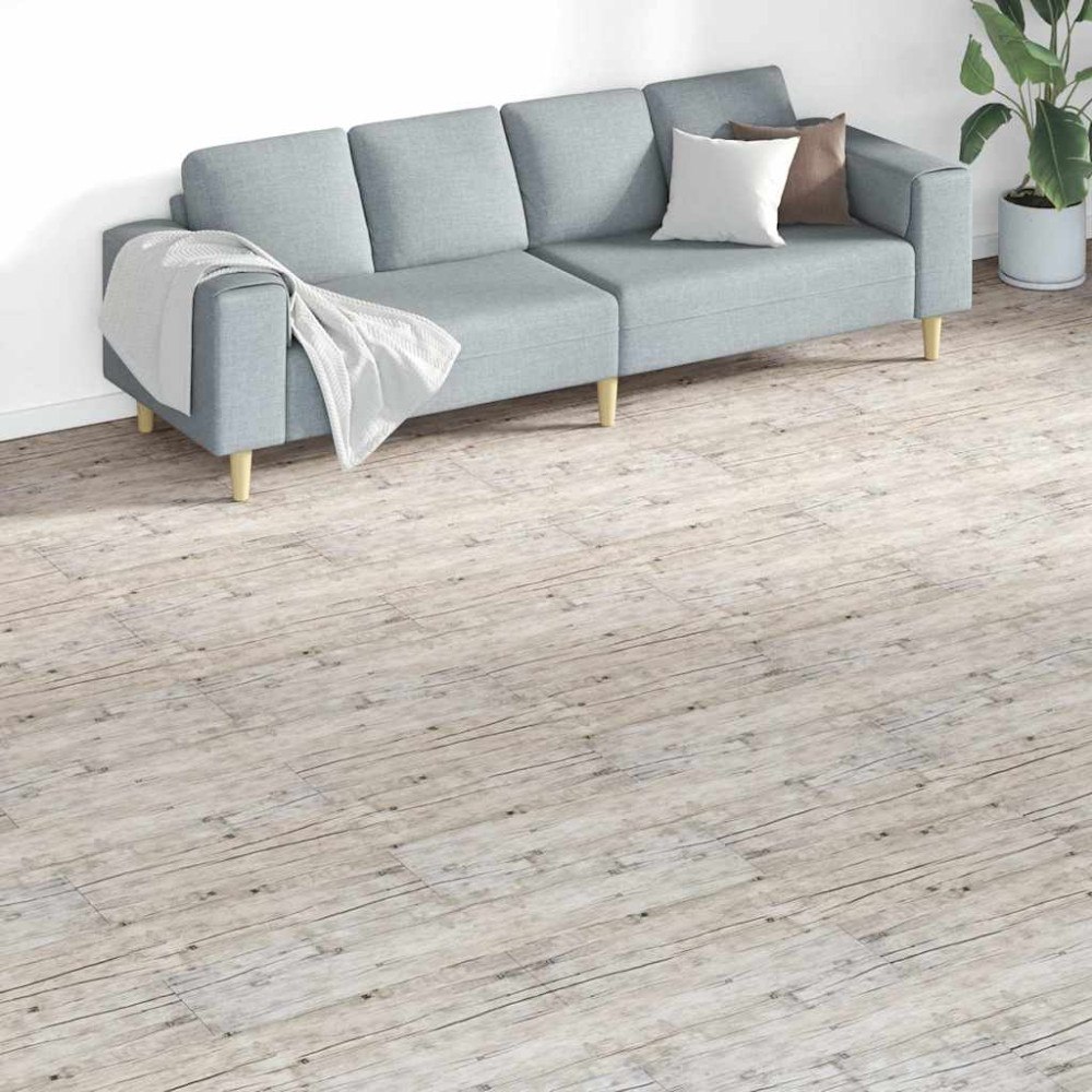 vidaXL Ej självhäftande PVC-golvplankor 5,26 m² 2 mm ek