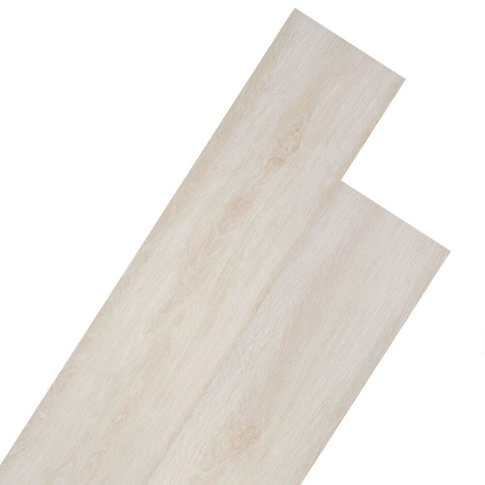 vidaXL Ej självhäftande PVC-golvplankor 5,26 m² 2 mm klassisk ek vit
