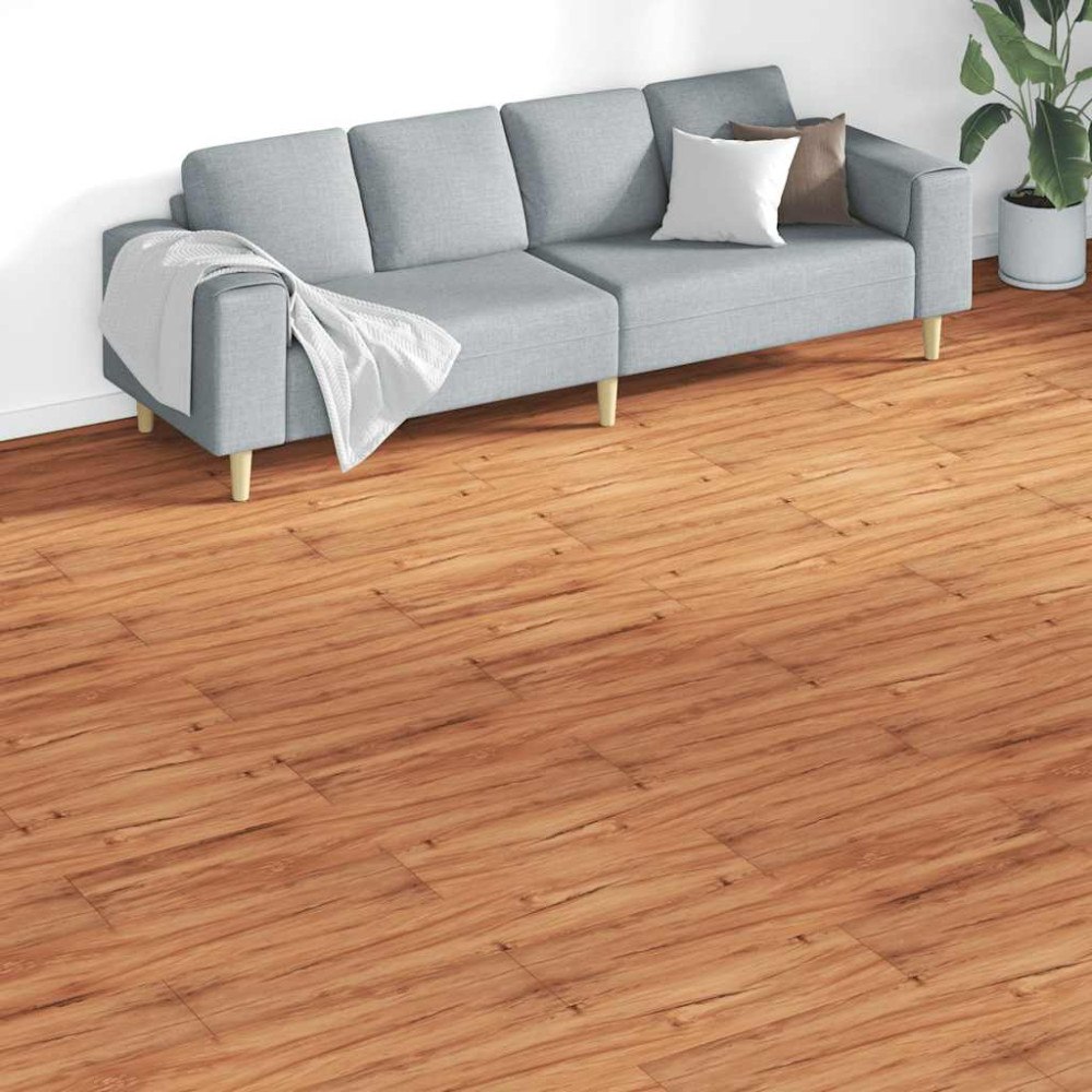 vidaXL Ej självhäftande PVC-golvplankor 5,26 m² 2 mm naturlig alm