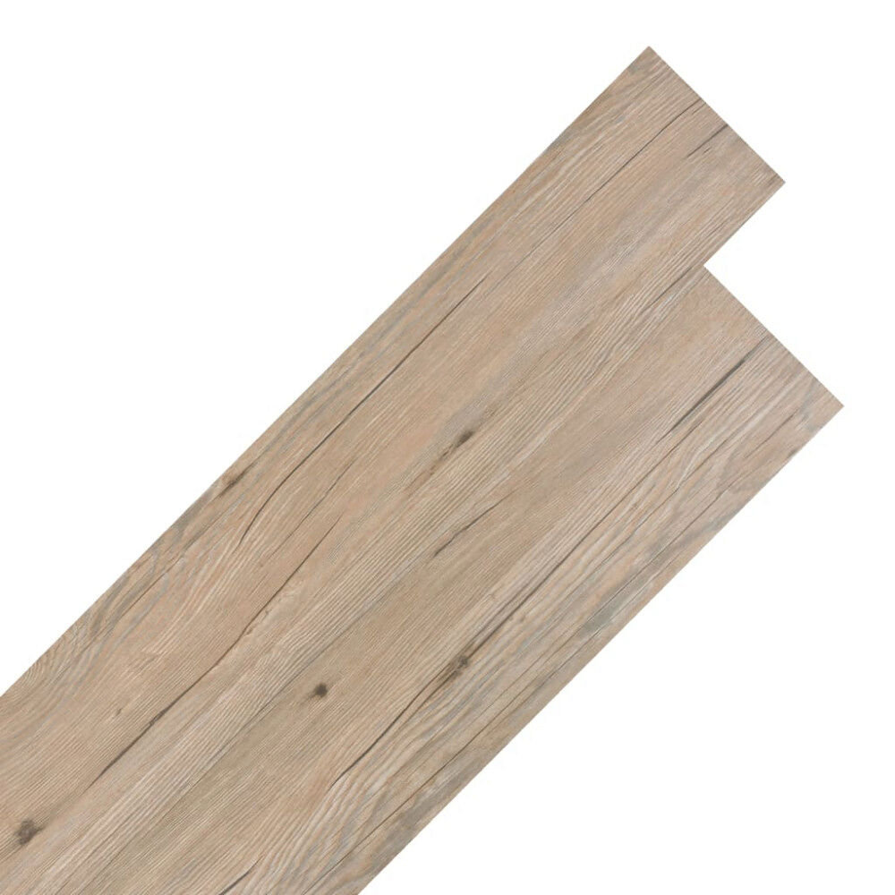 vidaXL Självhäftande PVC-golvplankor 5,02 m² 2 mm brun ek