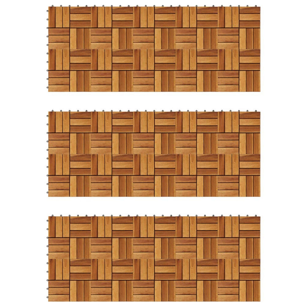vidaXL Balkongplattor i akaciaträ 30 x 30, 30 st
