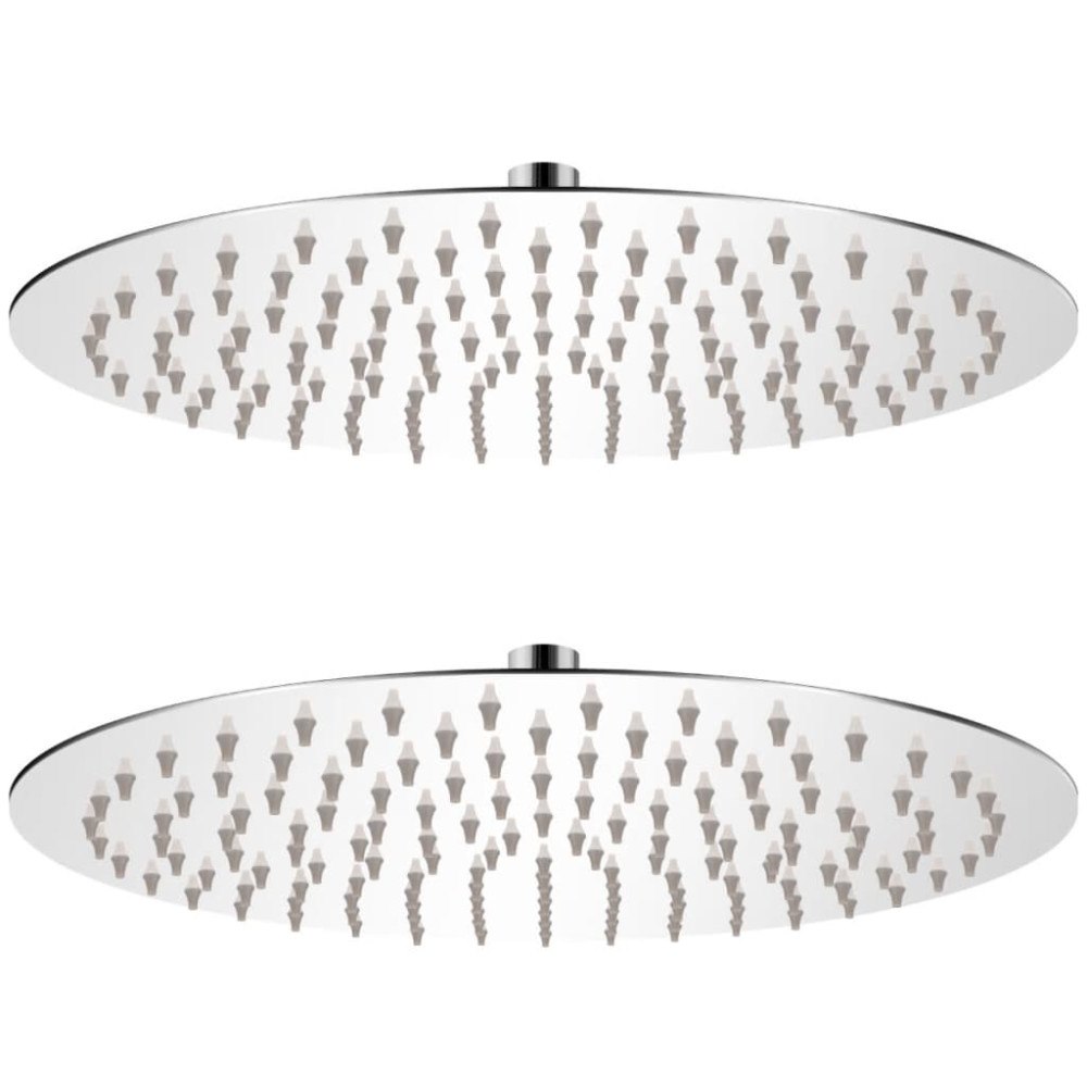 vidaXL Regnduschhuvud 2 st rostfritt stål Ø 30 cm