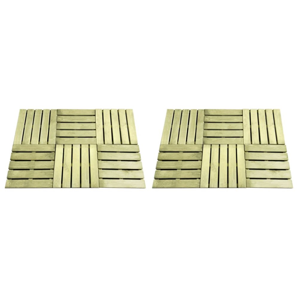 vidaXL Altantrall 12 st 50x50 cm trä grön