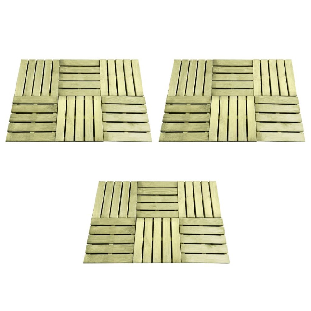 vidaXL Altantrall 18 st 50x50 cm trä grön