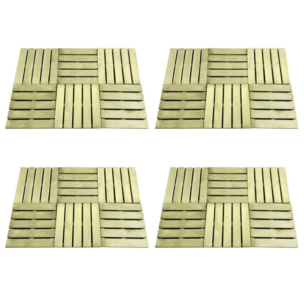 vidaXL Altantrall 24 st 50x50 cm trä grön