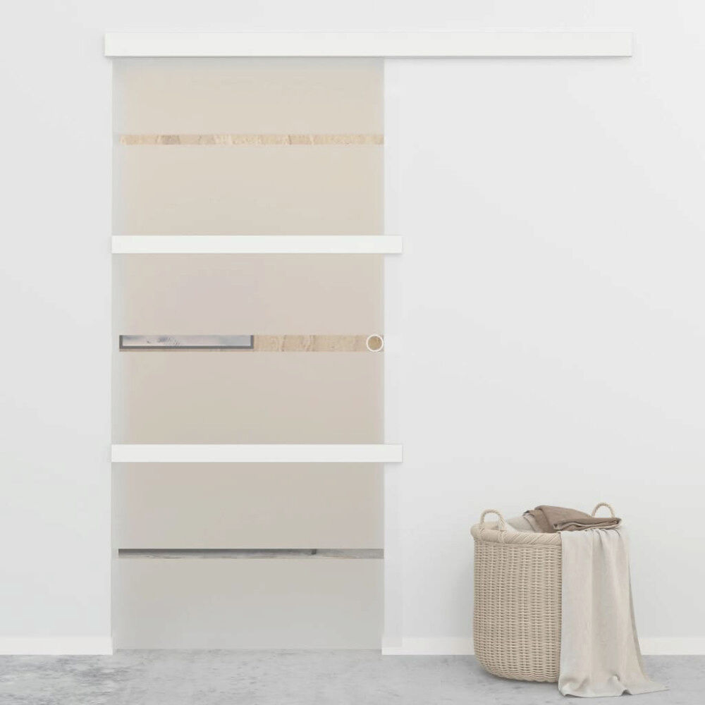 vidaXL Skjutdörr ESG-glas och aluminium 102,5x212 cm silver