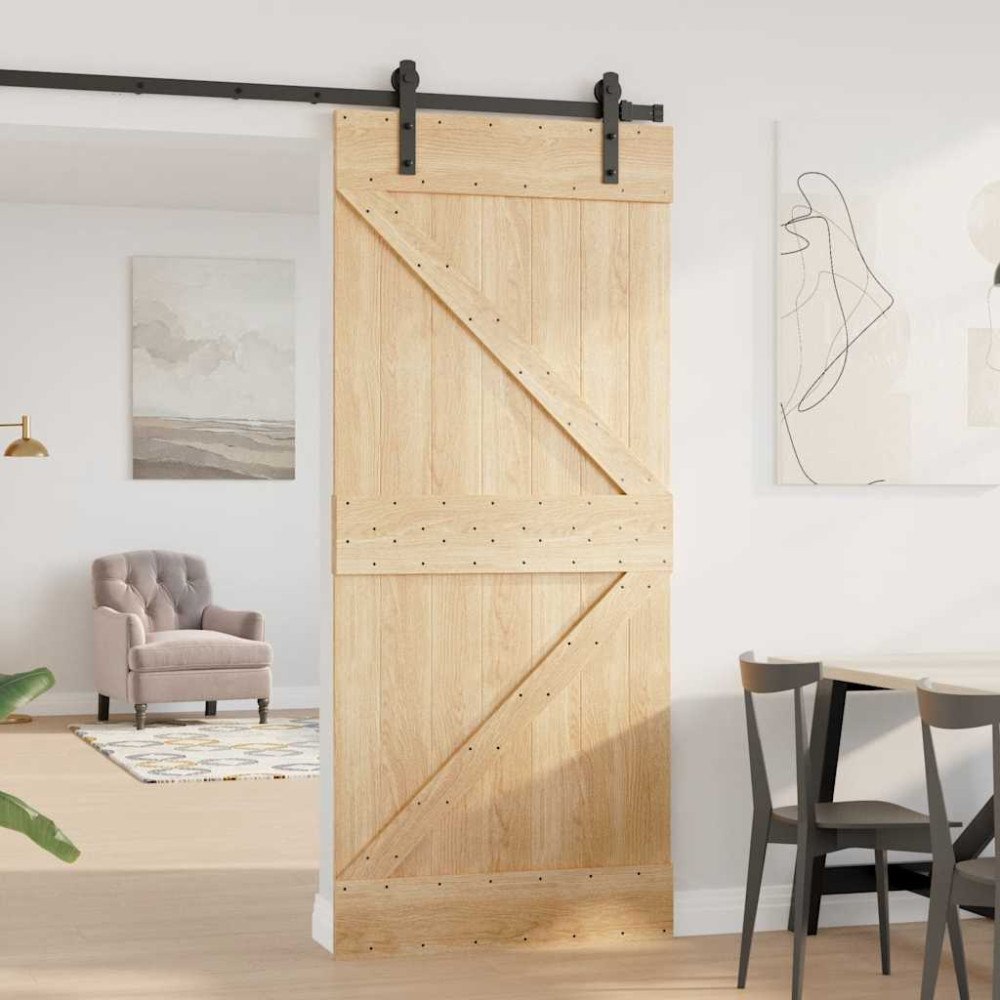 vidaXL Dörr 90x210 cm massiv furu