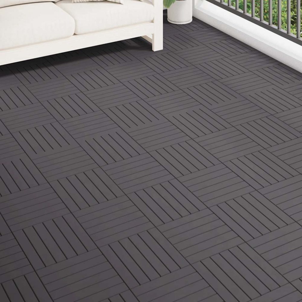 vidaXL Trall 20 st grå 30x30 cm massivt akaciaträ