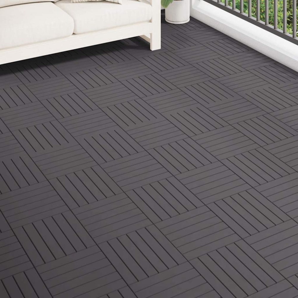 vidaXL Trall 30 st grå 30x30 cm massivt akaciaträ