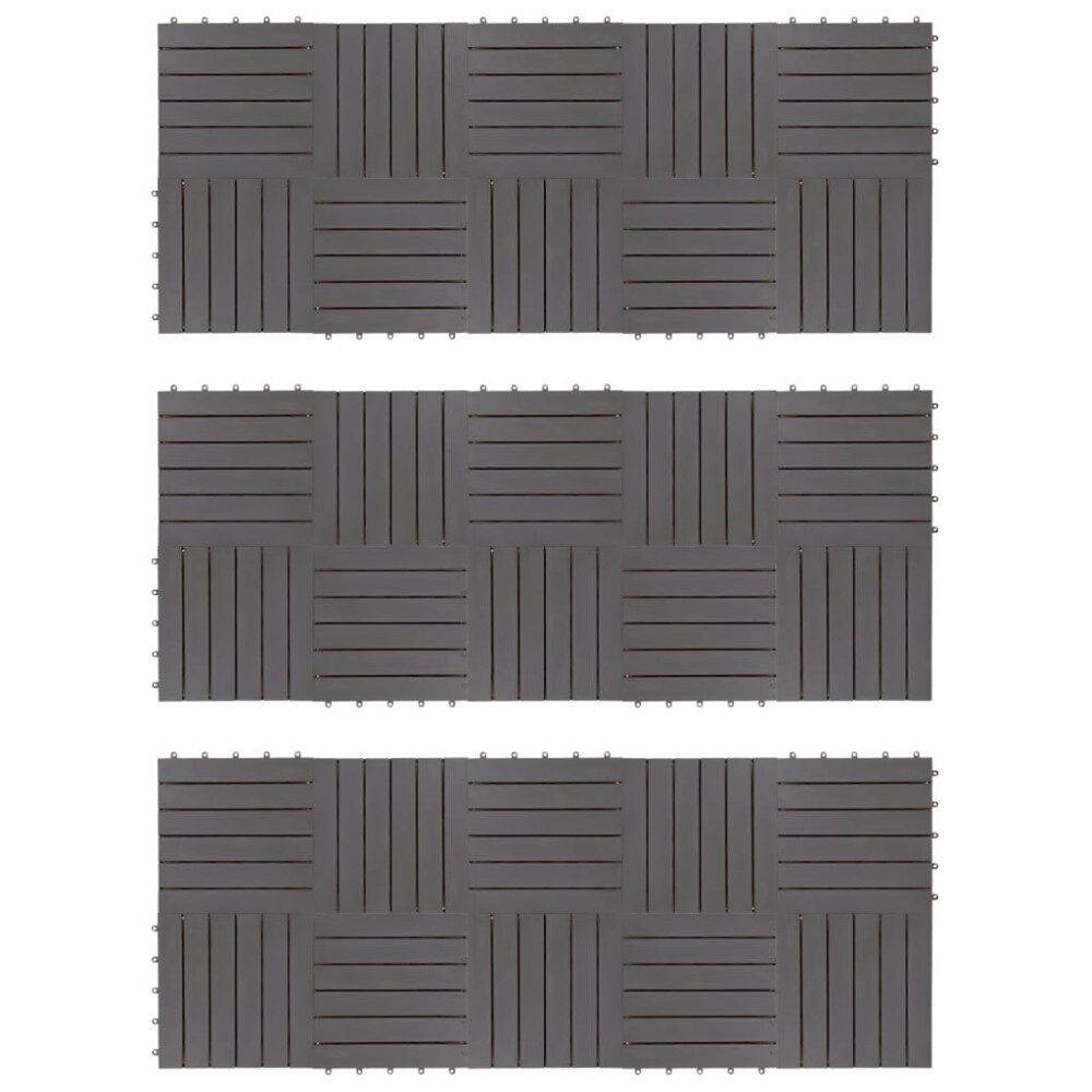 vidaXL Trall 30 st grå 30x30 cm massivt akaciaträ