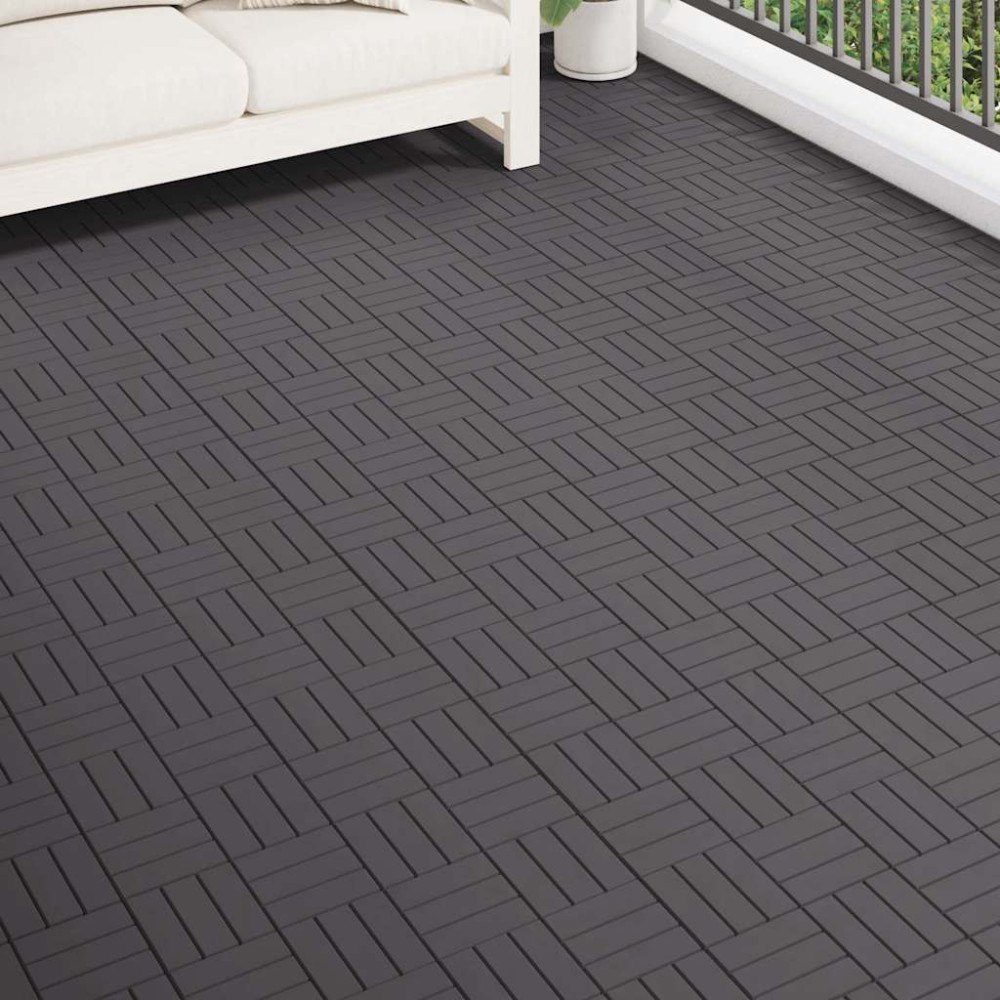 vidaXL Trall 20 st grå 30x30 cm massivt akaciaträ