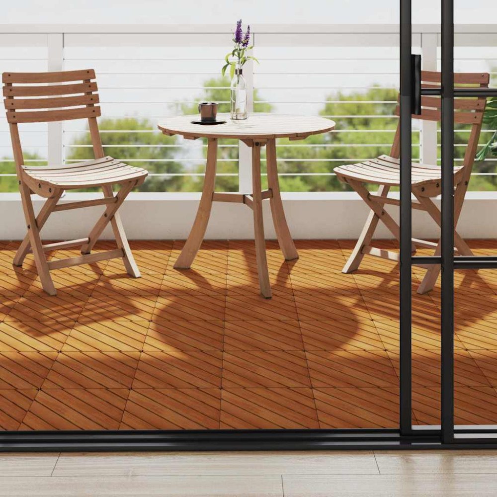 vidaXL Trall 10 st 30x30 cm massivt akaciaträ