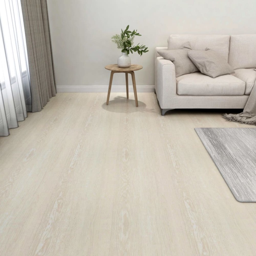 vidaXL Självhäftande golvplankor 55 st PVC 5,11 m² beige