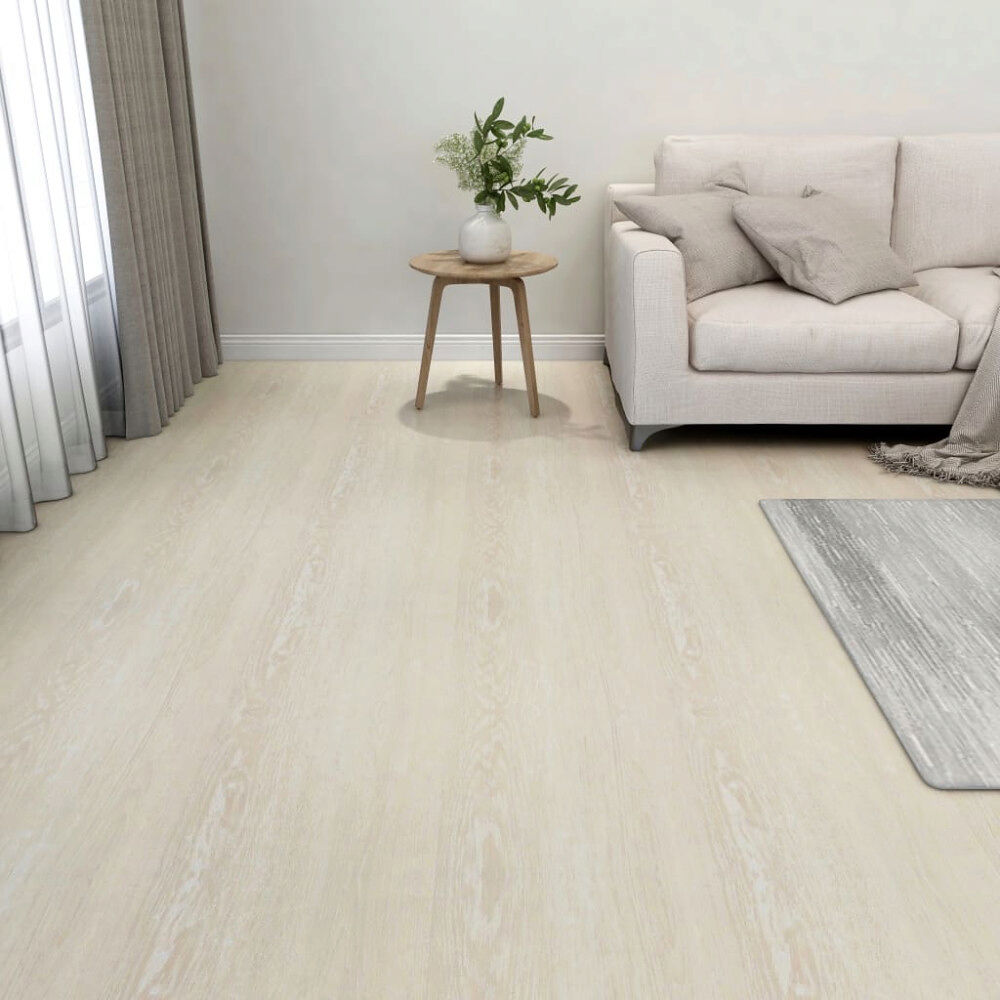 vidaXL Självhäftande golvplankor 55 st PVC 5,11 m² beige