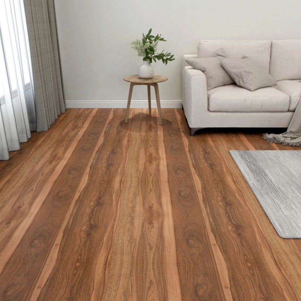 vidaXL Självhäftande golvplankor 55 st PVC 5,11 m² brun