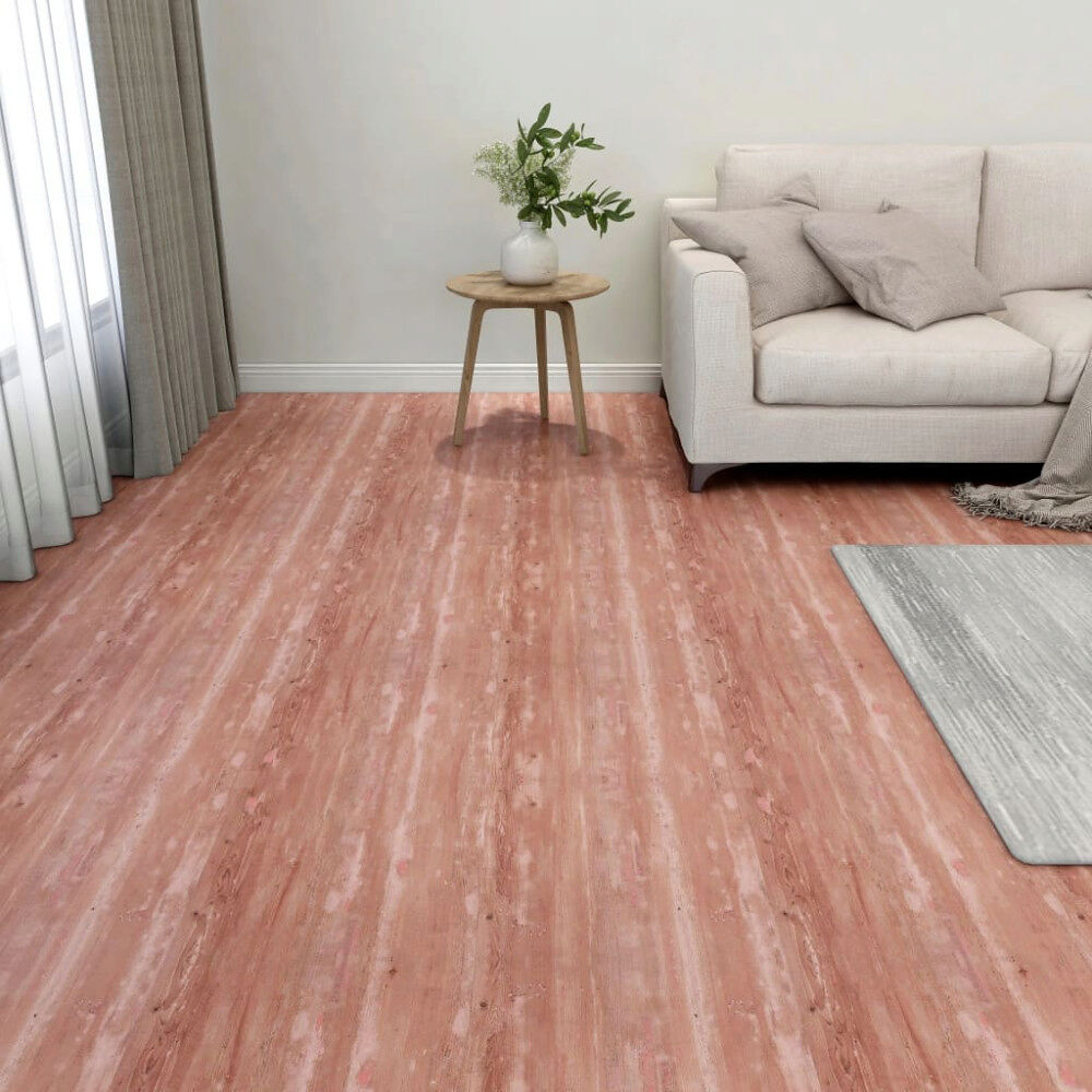 vidaXL Självhäftande golvplankor 55 st PVC 5,11 m² röd
