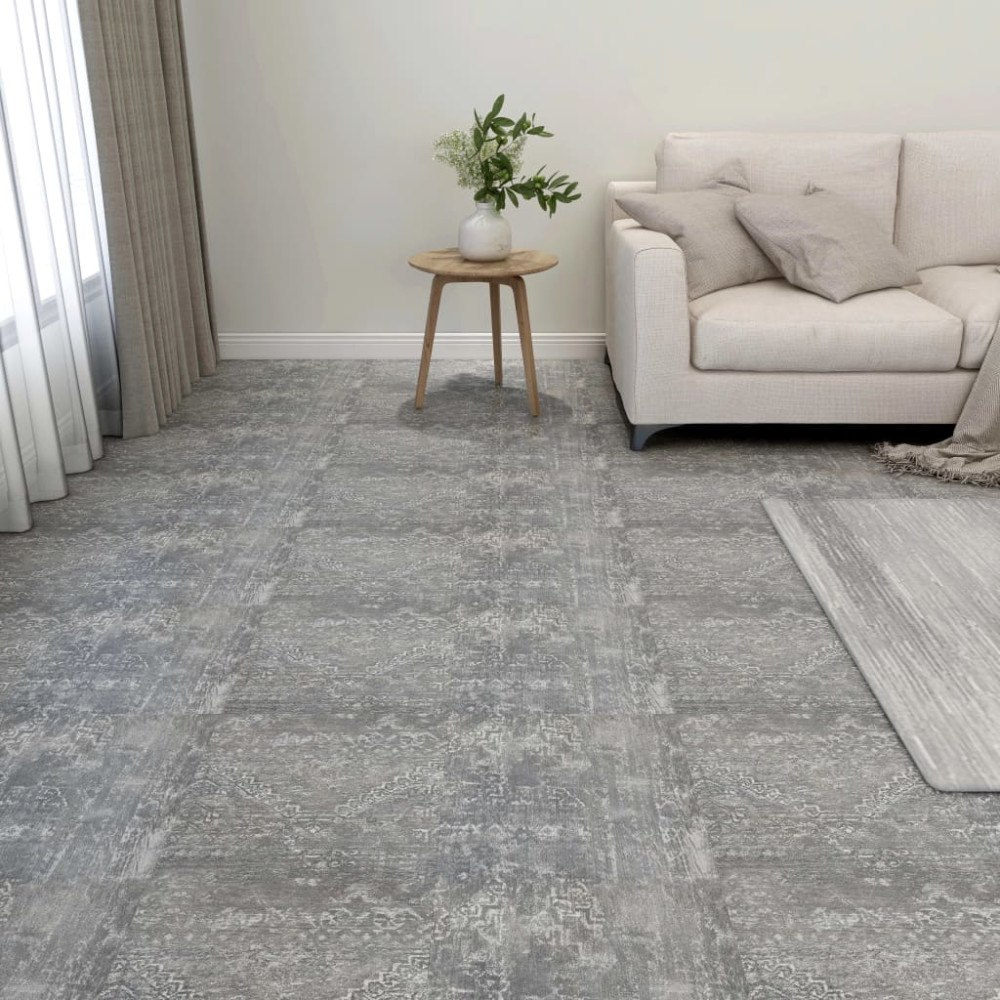 vidaXL Självhäftande golvplankor 20 st PVC 1,86 m² betonggrå