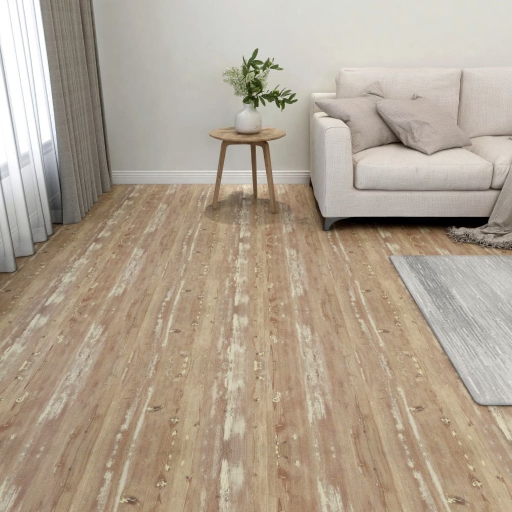 vidaXL Självhäftande golvplankor 20 st PVC 1,86 m² brun