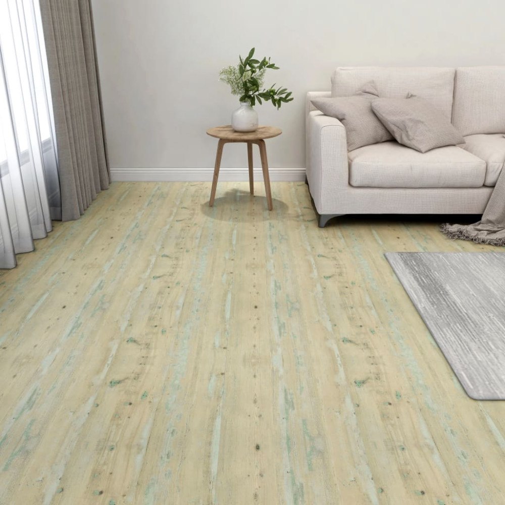 vidaXL Självhäftande golvplankor 20 st PVC 1,86 m² ljusbrun