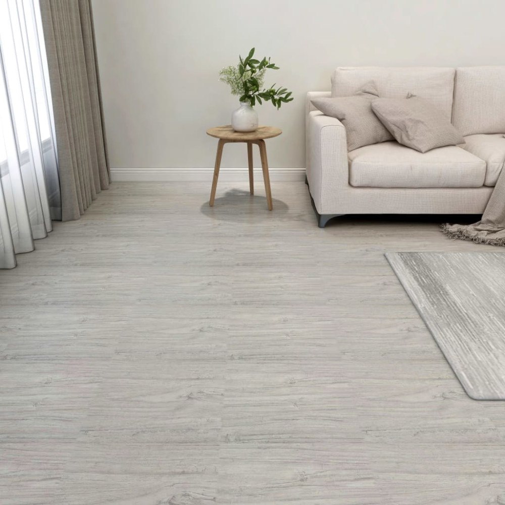 vidaXL Självhäftande golvplankor 20 st PVC 1,86 m² ljusgrå