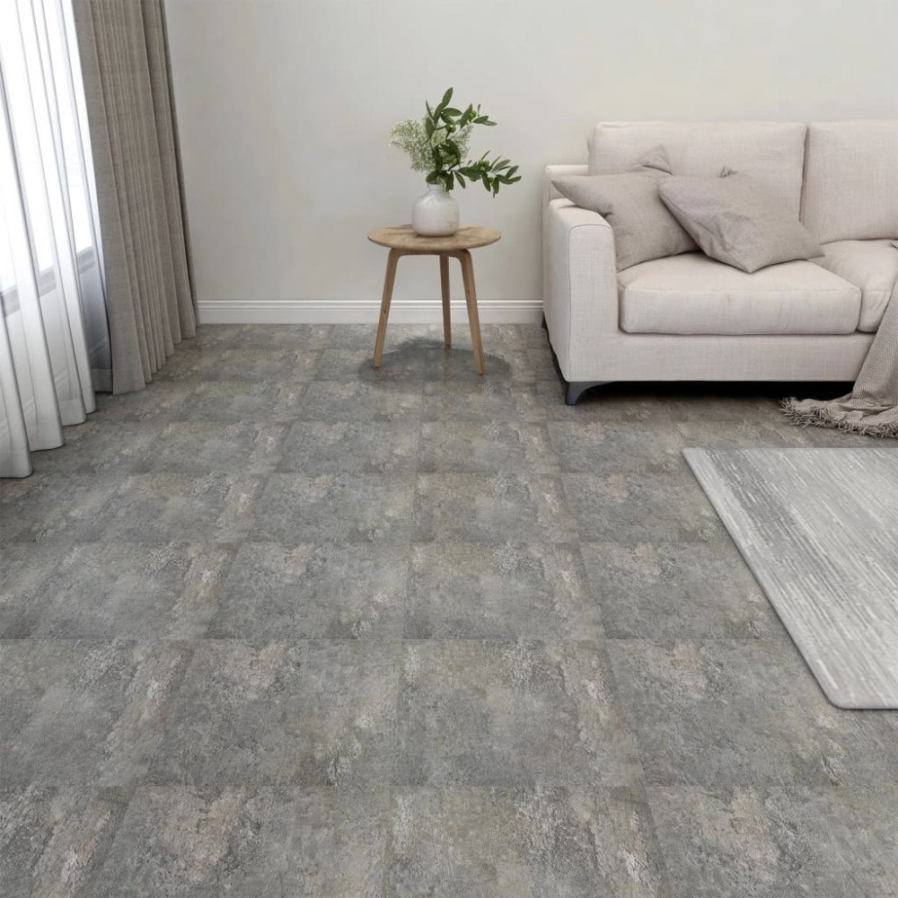 vidaXL Självhäftande golvplankor 20 st PVC 1,86 m² grå
