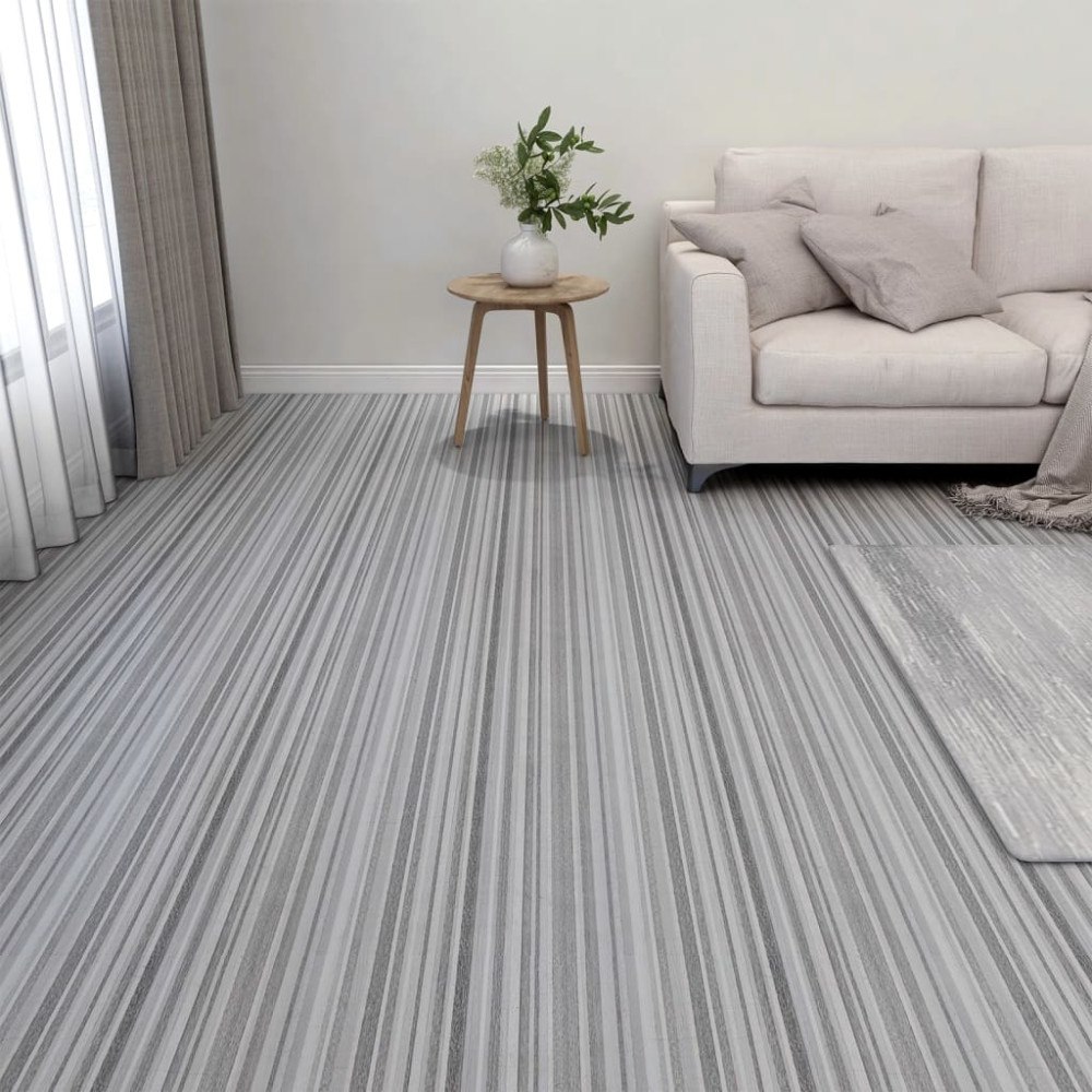 vidaXL Självhäftande golvplankor 20 st PVC 1,86 m² ljusgrå