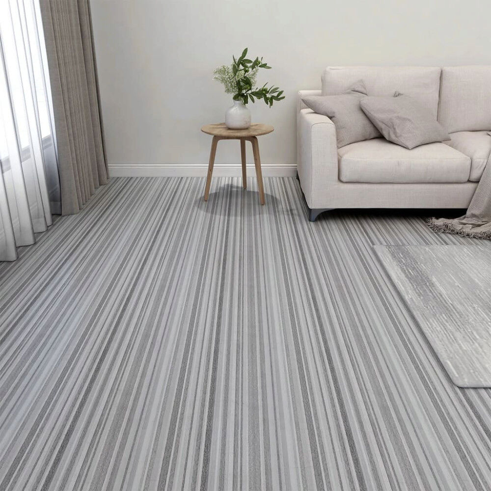 vidaXL Självhäftande golvplankor 20 st PVC 1,86 m² ljusgrå