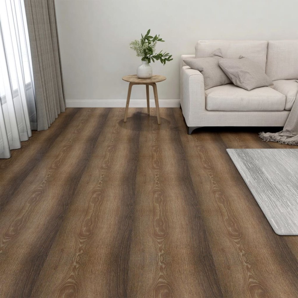 vidaXL Självhäftande golvplankor 20 st PVC 1,86 m² brun