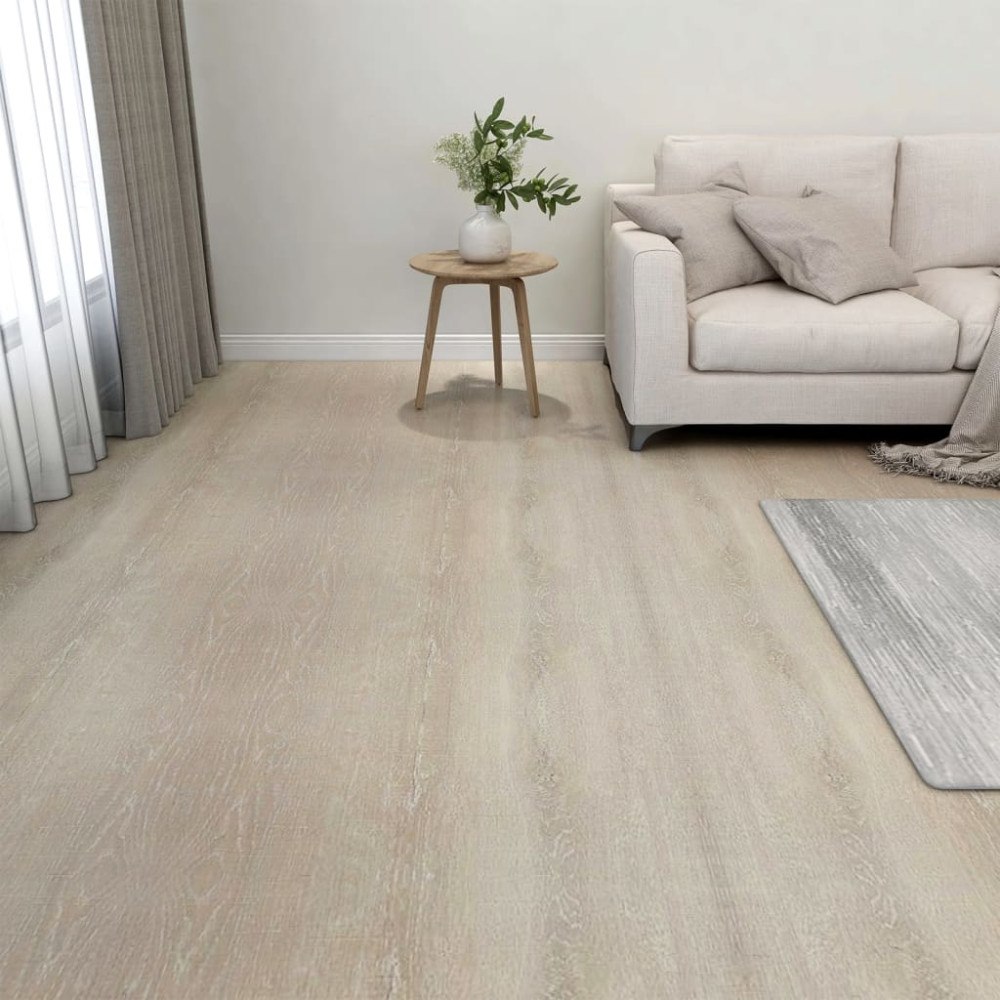 vidaXL Självhäftande golvplankor 20 st PVC 1,86 m² beige