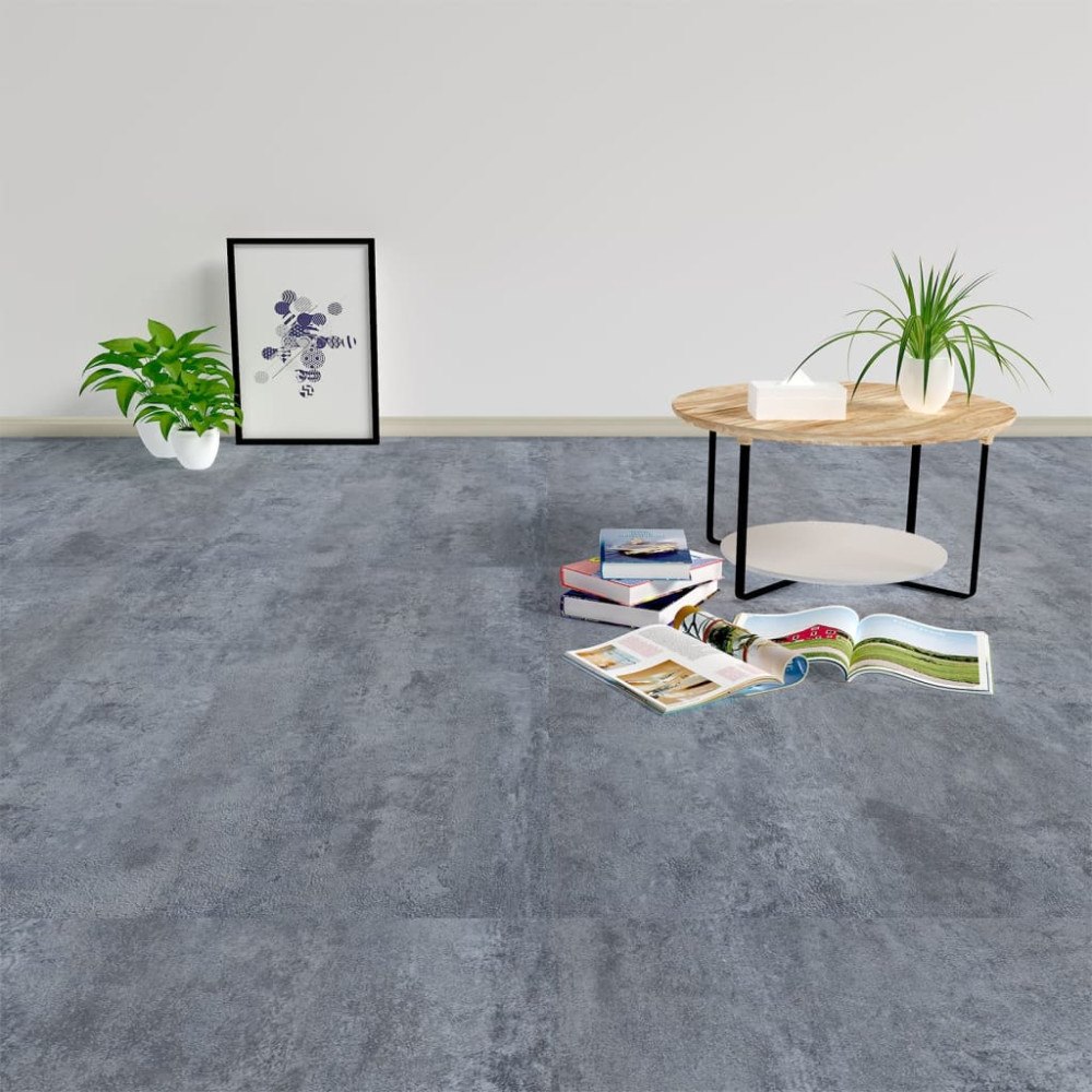 vidaXL Självhäftande golvplankor 20 st PVC 1,86 m² grå marmor