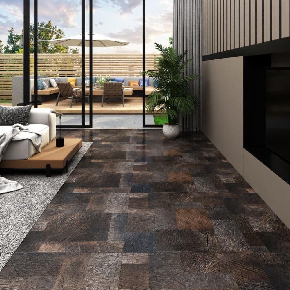 vidaXL Självhäftande golvplankor 20 st PVC 1,86 m² trästruktur