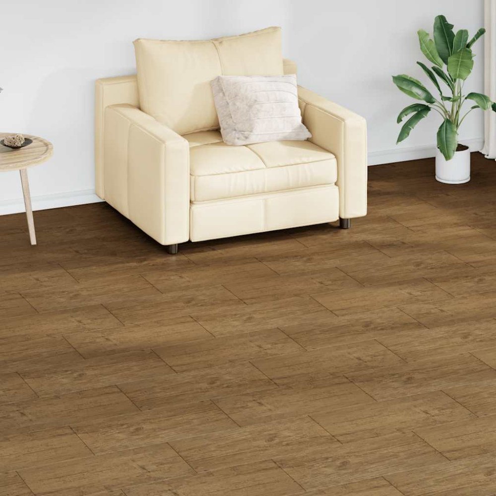 vidaXL Självhäftande PVC-golvplankor 5,21 m² 2 mm valnötsbrun