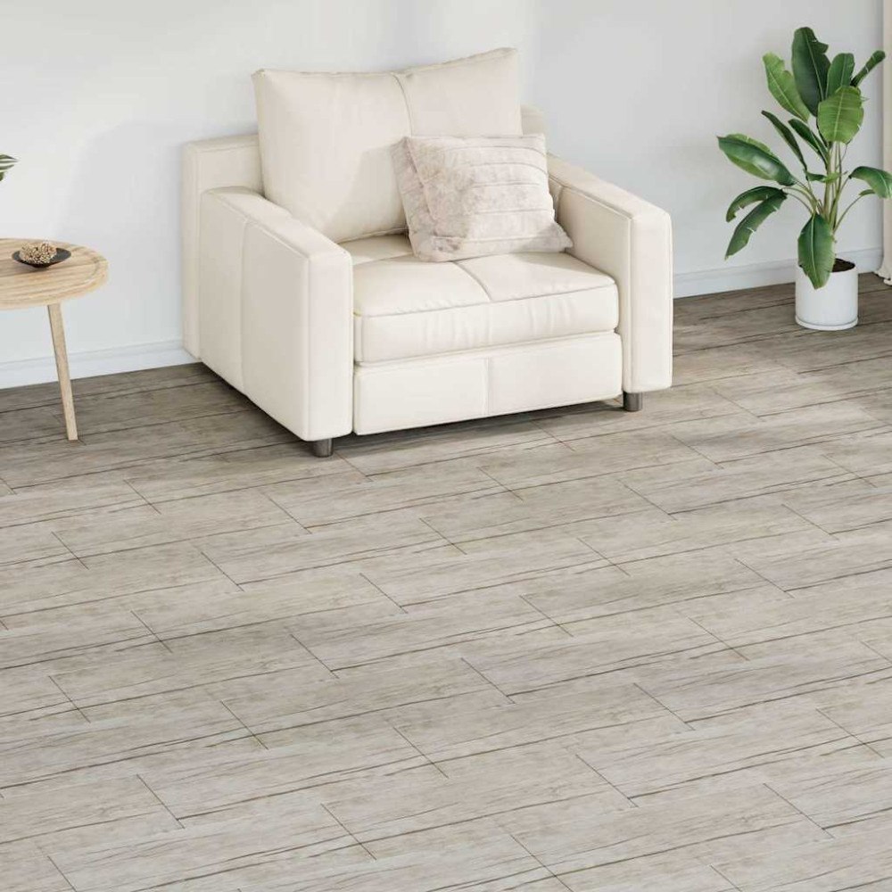 vidaXL Självhäftande PVC-golvplankor 5,21 m² 2 mm ekfärgad