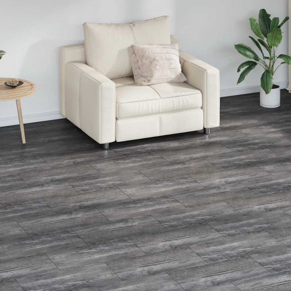 vidaXL Självhäftande PVC-golvplankor 5,21 m² 2 mm industriellt trä