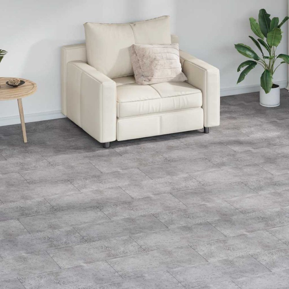 vidaXL Självhäftande PVC-golvplankor 5,21 m² 2 mm jordgrå