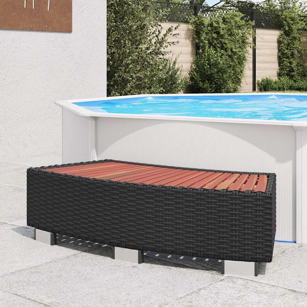 vidaXL Spatrappa konstrotting 92x45x25 cm svart