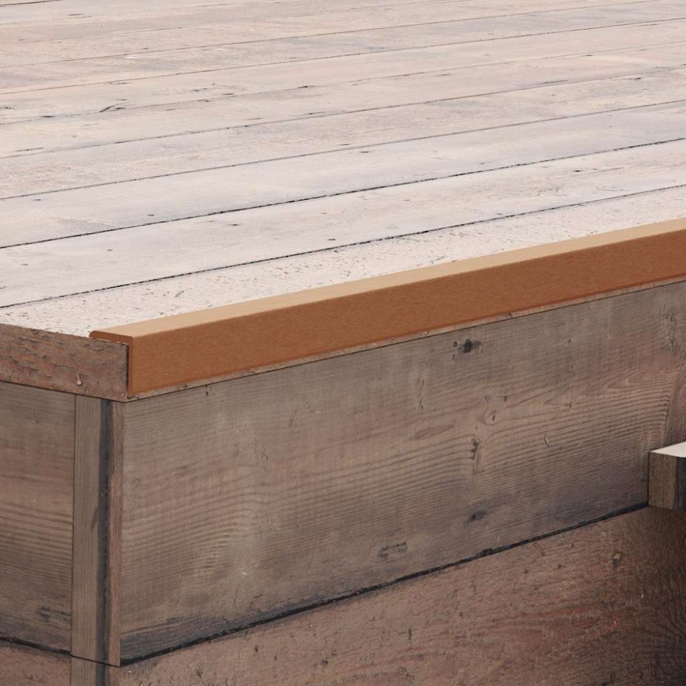 vidaXL Ytterhörnlist 5 st WPC 170 cm ljusbrun